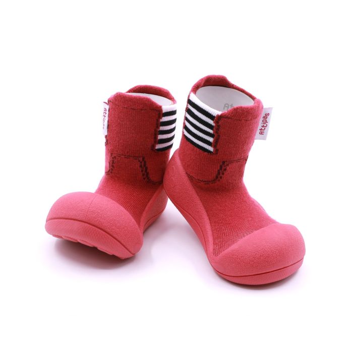 Mazuļu pirmās kurpes Attipas "Rainboots red" 