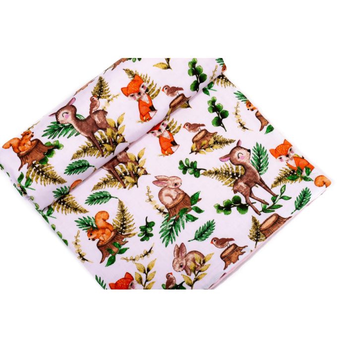 Bērnu pleds 100x75cm "Forest family" rozā