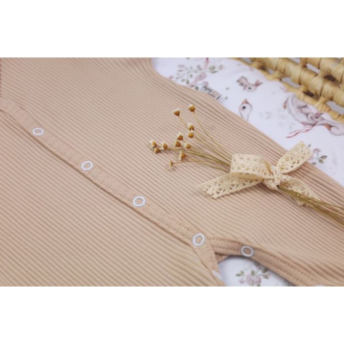 Zīdaiņu rāpulītis ar piedurknēm  "Lined lux" latte  