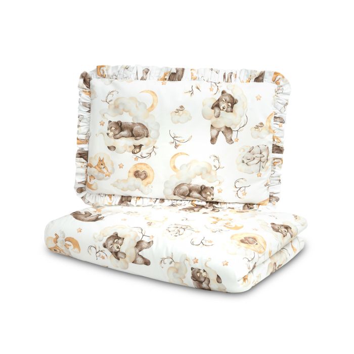 Patalynė kūdikiui 135x100 "Cosy clouds" su klostėmis