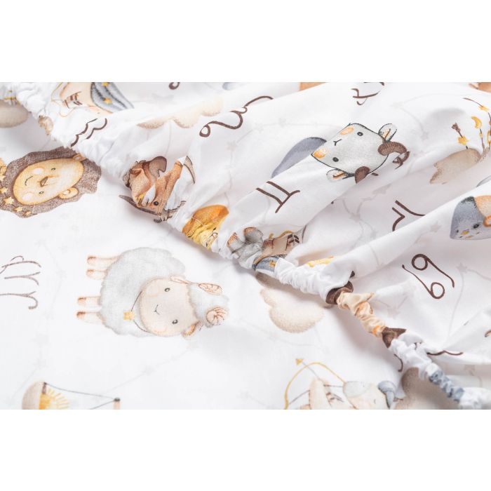 Bērnu palags ar gumiju  60x120 cm "Zodiac" 