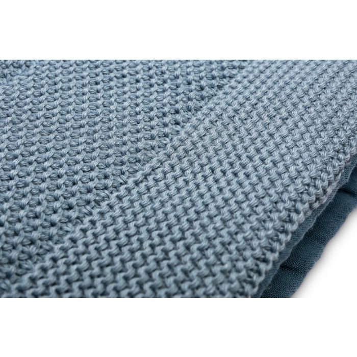 Muslino ir megztos medvilnės pledukas ir pagalvė kūdikiui "Luxury"