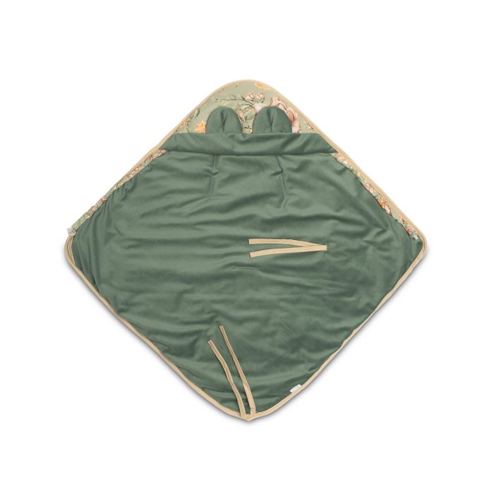 Autosēdeklīša guļammaiss "Floral green" 90x90 cm