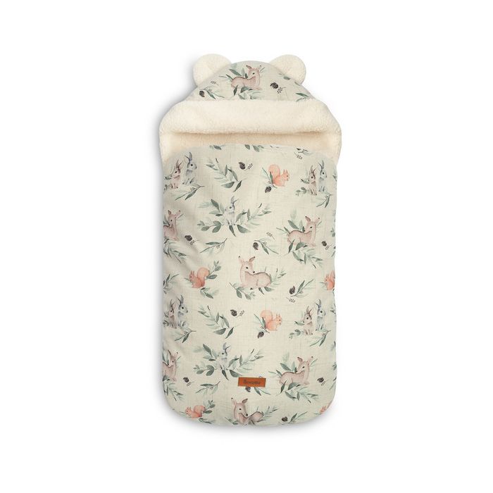 Šiltas vokelis automobilinei kėdutei, vežimėliui "Vintage" 43x80 cm Deer