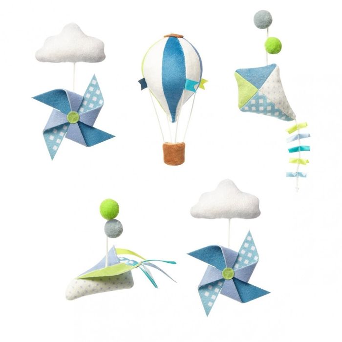 Muzikālais karuselis mazuļa gultiņai "Balloons" ar mīkstām mantiņām