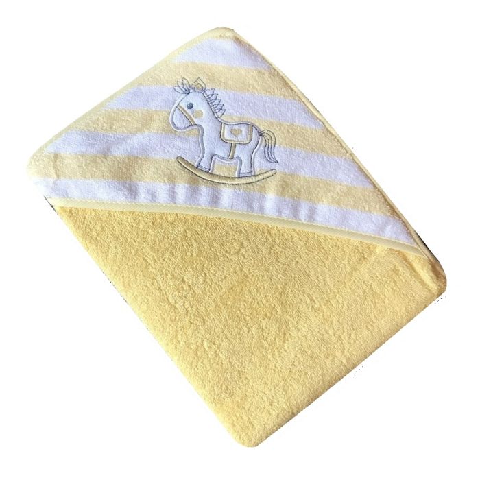 Rankšluostis kūdikiui "Baby" su gobtuvu 100x100cm 