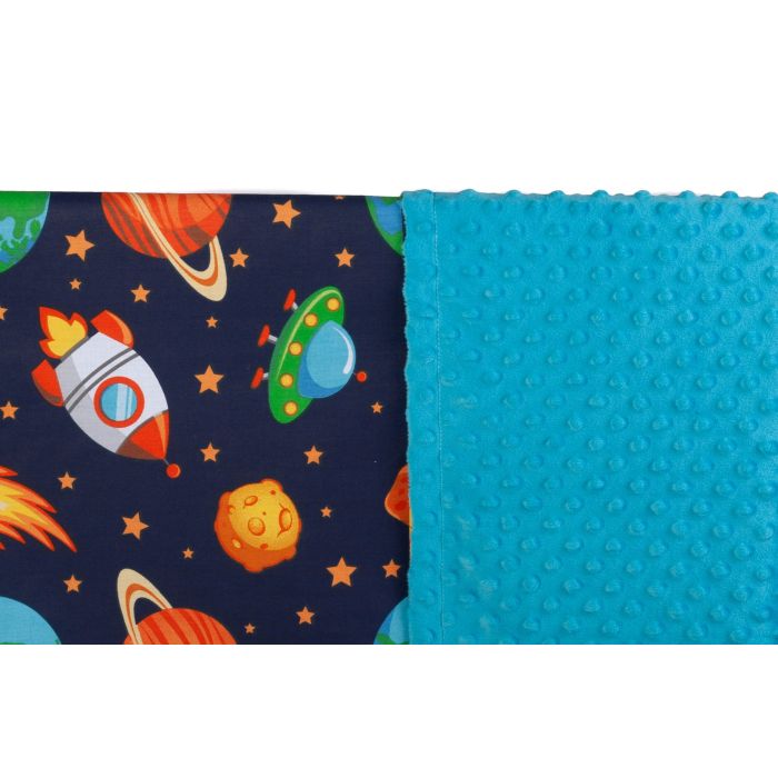 Bērnu pleds "Cosmos" 100x75cm jūras zils