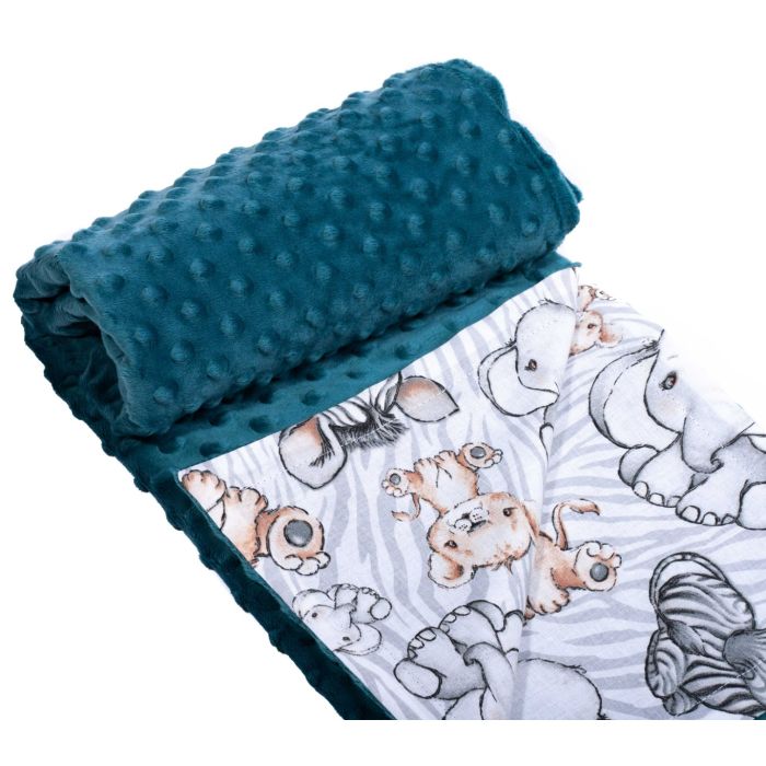 Bērnu pleds "Lion" 100x75cm smaragda krāsā