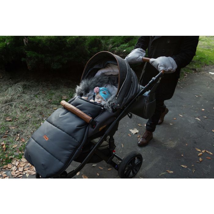 Ratu cimdi, muftas "Warm" melns