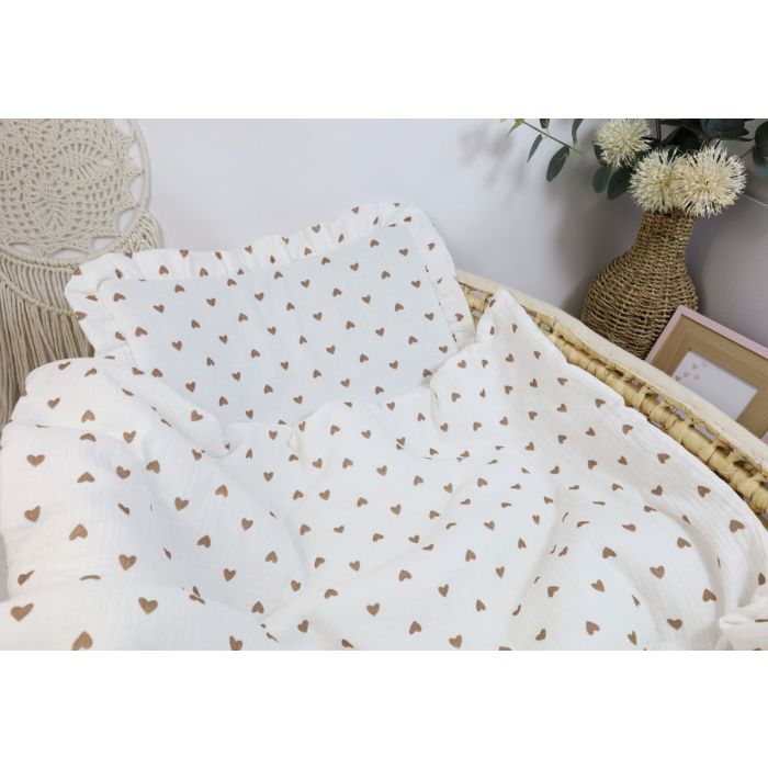 Muslīna komplekts bērniem "Love" pleds un spilvens