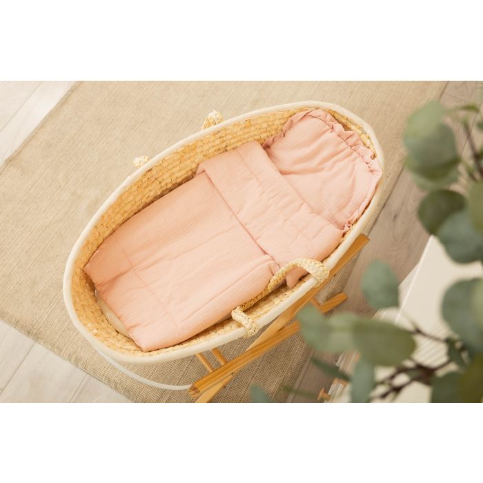 Muslīna komplekts bērniem "Luxury Soft" pleds un spilvens rozā