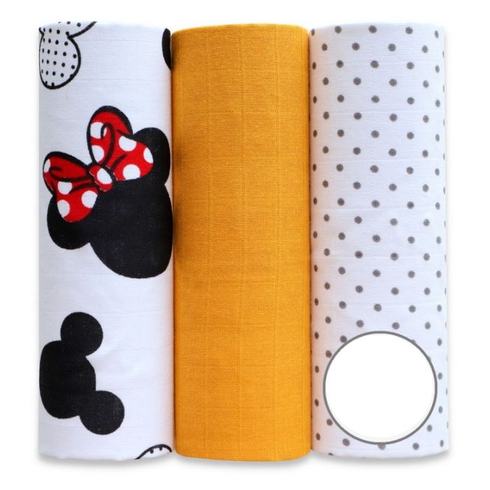 Muslīna autiņi komplekts  "Mickey" 3 gab.