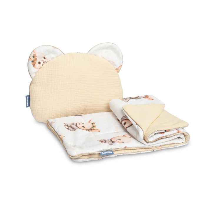 Muslīna komplekts bērniem "Lissie" pleds un spilvens