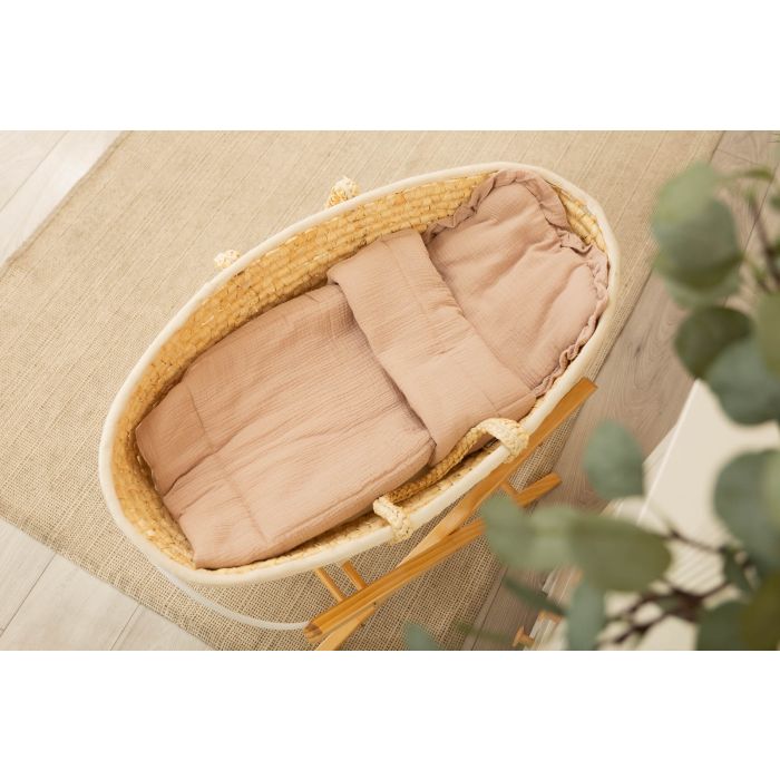 Muslīna komplekts bērniem "Luxury Soft" pleds un spilvens beige