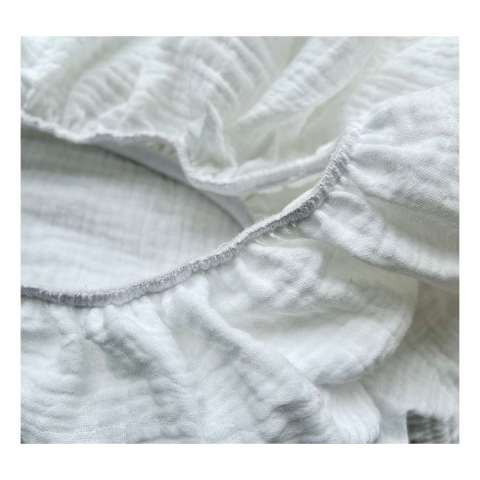 Muslīna palags berniem "Soft as a cloud" - balts