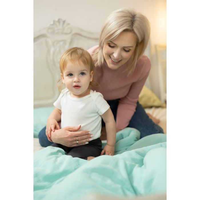 Muslīna gultas veļa bērniem 135x100 "Soft mint" 