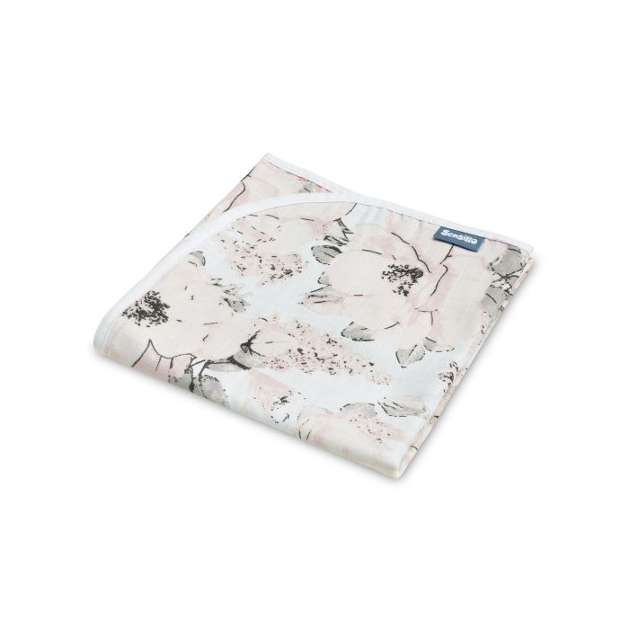 Bērnu muslīna sedziņa  "Light flowers" 80x100 cm 