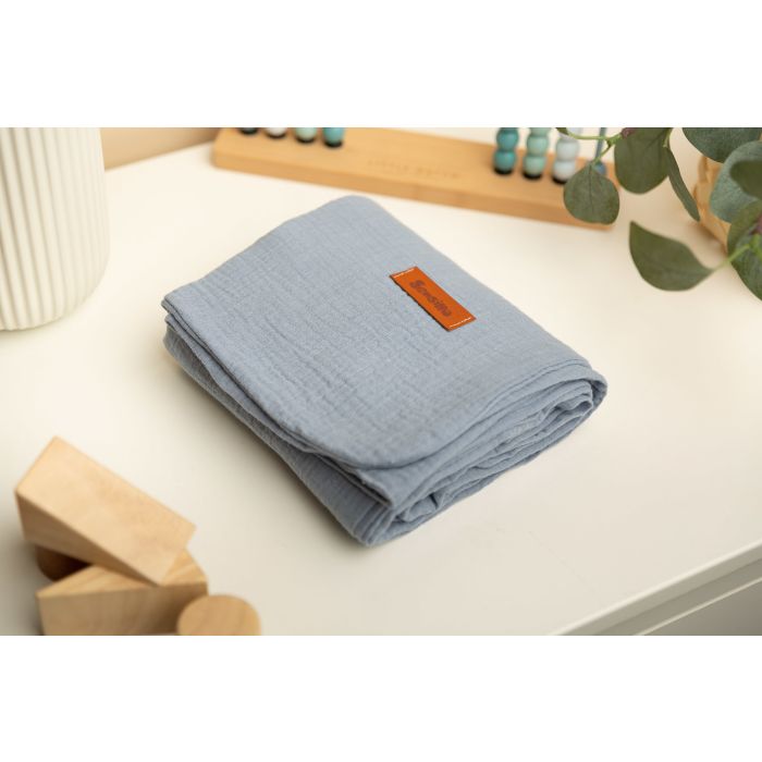 Bērnu muslīna sedziņa "Vittoria jeans" 75x100 cm 