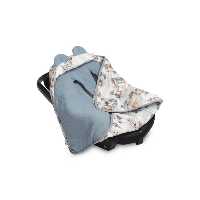 Autosēdeklīša muslīna guļammaiss "Draco" 90x90 cm jeans