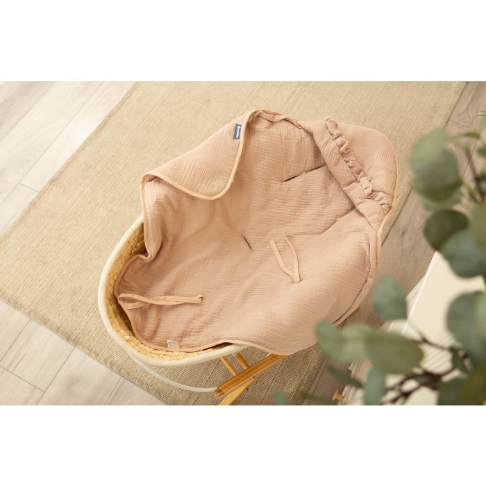 Autosēdeklīša muslīna guļammaiss "Natural" 90x90 cm beige