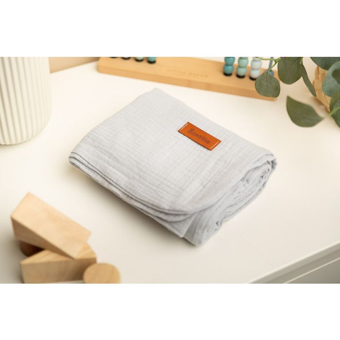 Bērnu muslīna sedziņa "Vittoria silver" 75x100 cm 