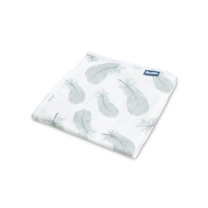 Bērnu muslīna sedziņa  "Light feathers" 80x100 cm 