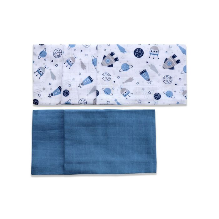 Muslīna mini autiņi komplekts "Mini" 5 gab.  38x38 cm