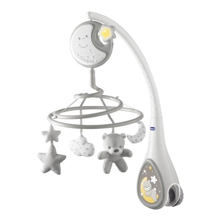 Muzikālais karuselis mazuļa gultiņai  Chccio "Next2dream" grey