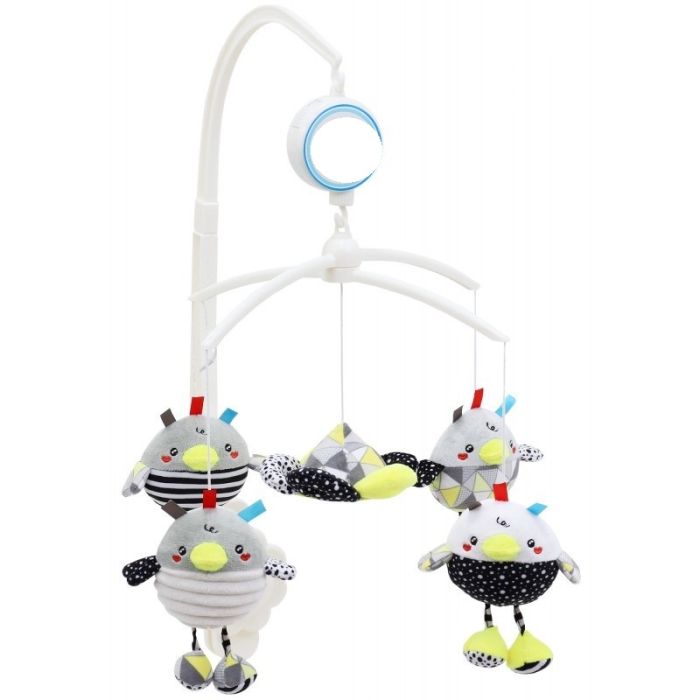 Muzikālais karuselis mazuļa gultiņai "Ducks" ar mīkstām mantiņām