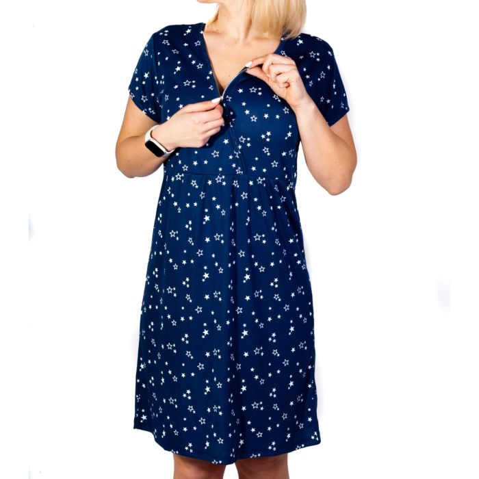 Kokvilnas naktskrekls grūtniecēm un barojošām "Shine bright"