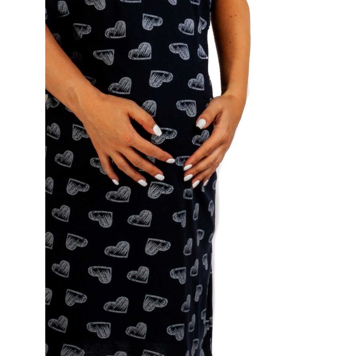 Kokvilnas naktskrekls grūtniecēm un barojošām  "Heartbeats"