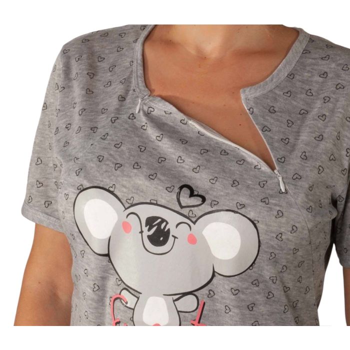 Kokvilnas naktskrekls grūtniecēm un barojošām "Smiling"