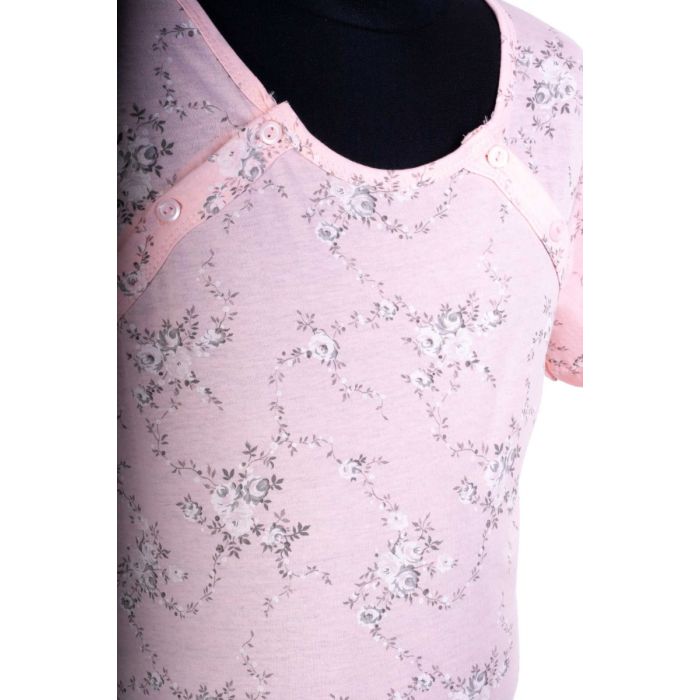 Kokvilnas naktskrekls grūtniecēm un barojošām "Gentle pink"