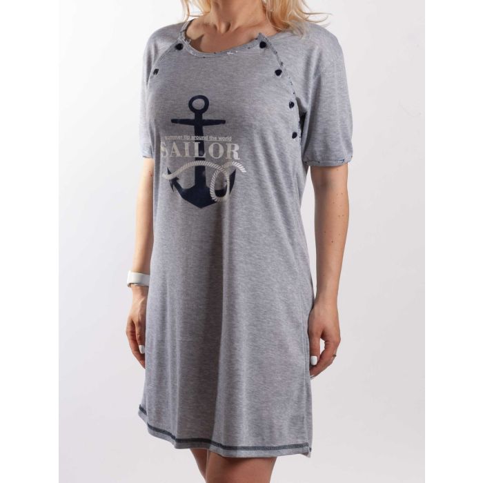 Kokvilnas naktskrekls grūtniecēm un barojošām "Sailor"