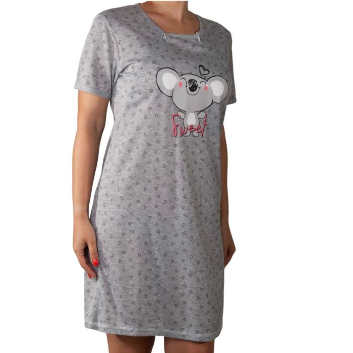 Kokvilnas naktskrekls grūtniecēm un barojošām "Smiling"