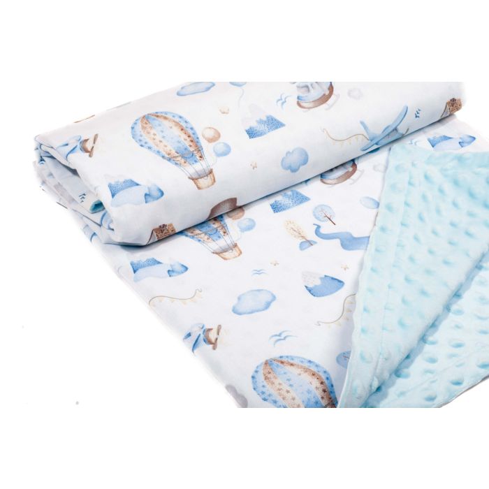 Bērnu pleds 100x75cm "Balloons" zils 