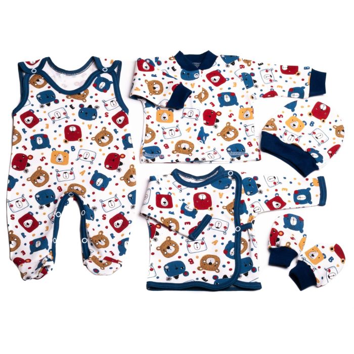 Bērnu komplektiņš no 5 daļam  "Teddy navy"  