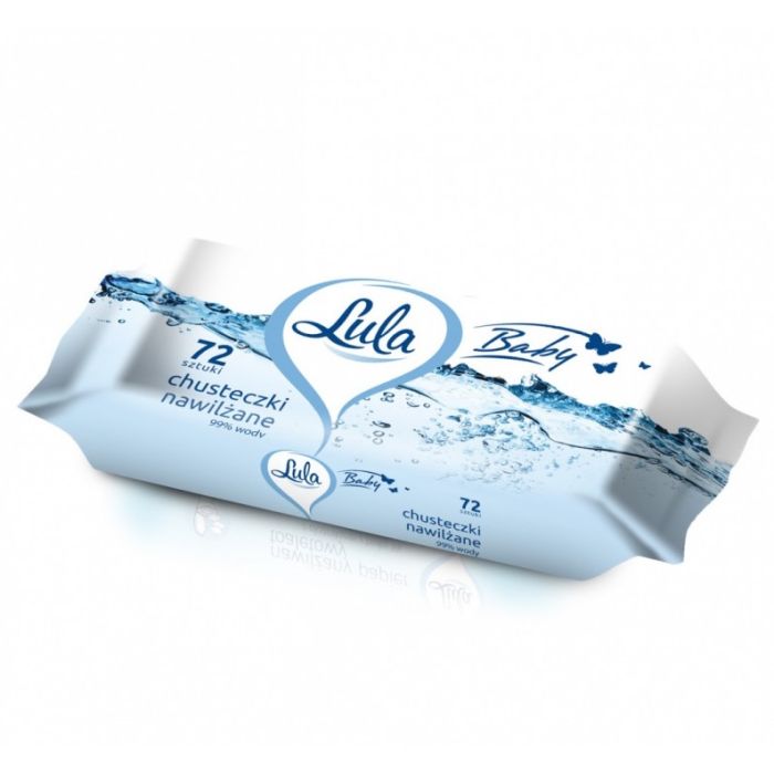 Mitrās salvetes  Lula Baby 99% water 72 gab.