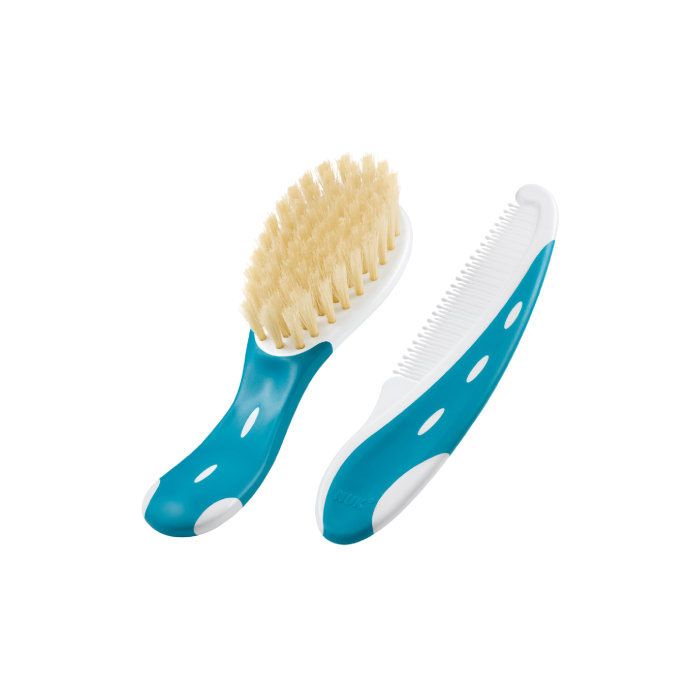 Mazuļu ķemme un suka NUK zilā krāsā