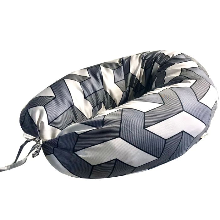 Barošanas pakaviņš (spilvens) 170cm "Sweet dreams" pelēks