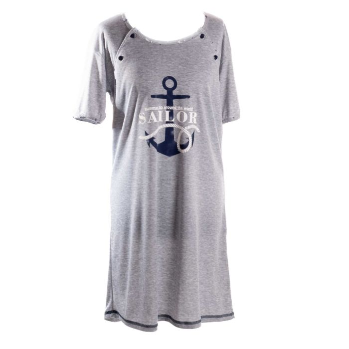 Kokvilnas naktskrekls grūtniecēm un barojošām "Sailor"