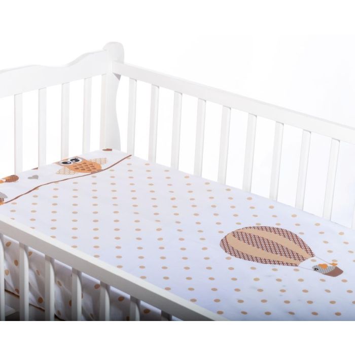 Bērnu palags ar gumiju "Owls"  120x60