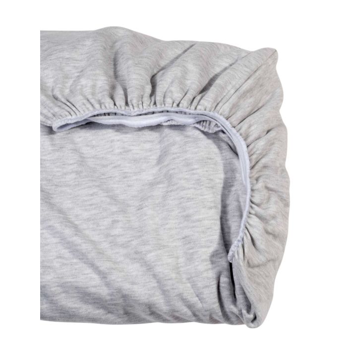 Bērnu palags ar gumiju  "Melange " gaiši pelēks 