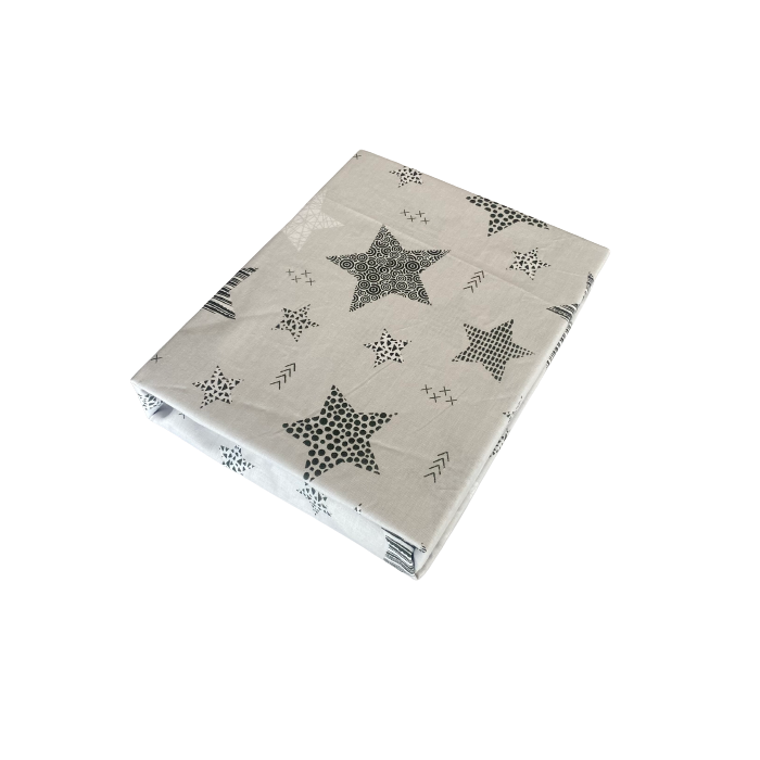 Bērnu palags ar gumiju "Galaxy grey" 120x60 