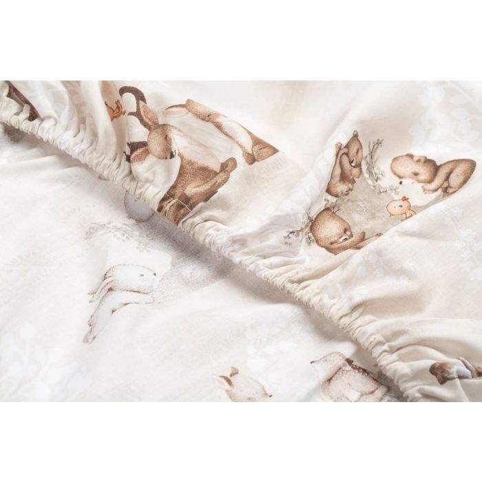 Bērnu palags ar gumiju  60x120 cm "Soul friends" 