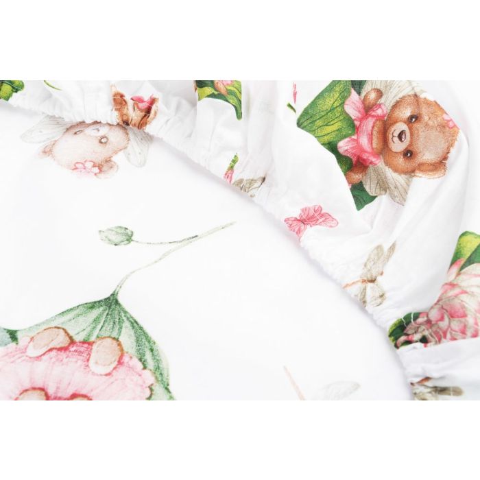 Bērnu palags ar gumiju  60x120 cm "Blossoms" 