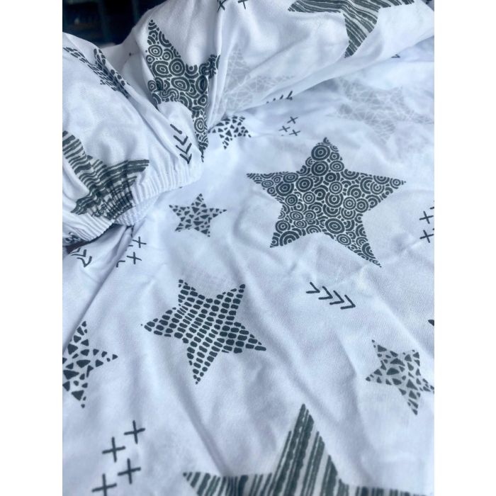 Bērnu palags ar gumiju "Galaxy white" 120x60 