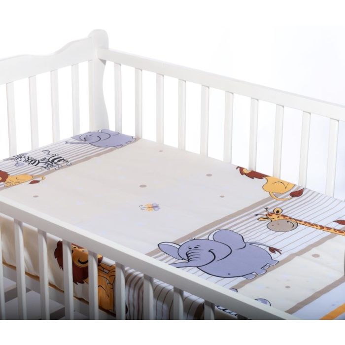 Bērnu palags ar gumiju "Zoo"  120x60