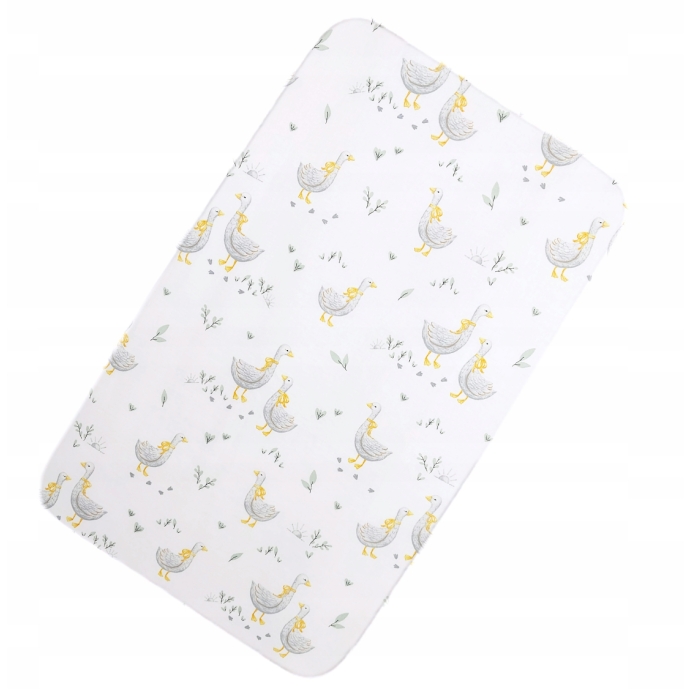 Bērnu palags ar gumiju  60x120 cm "Golden goose yellow" 