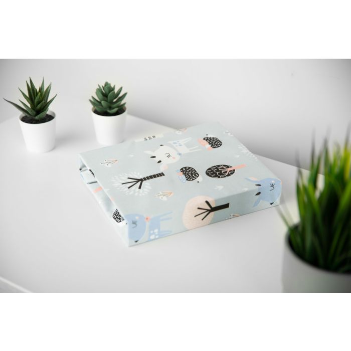 Bērnu palags ar gumiju "Rudolf"  120x60 pelēks